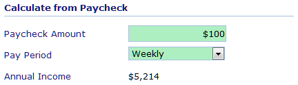 CalcFromPaycheck