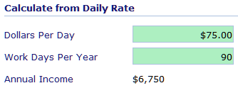 CalcDailyRate