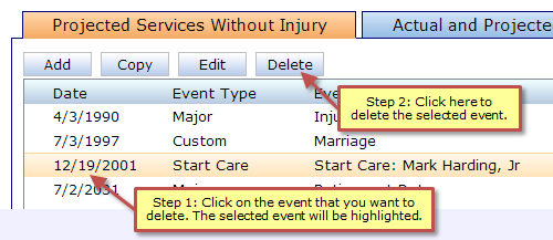 Delete Event