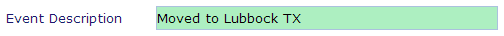Event Descrip Text Box