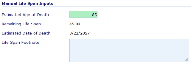 ManualLifeSpanInputs