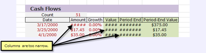 Incorrect Column Sizing
