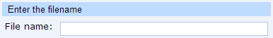 Enter Filename