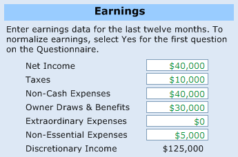 Earnings Worksheet