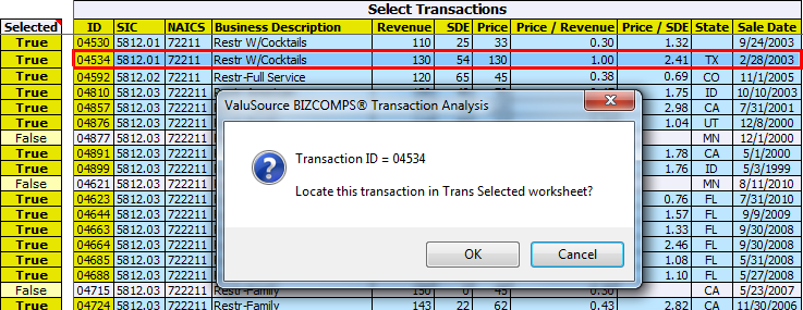 Locating a Transaction 2