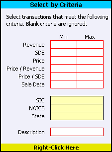 Select by Criteria