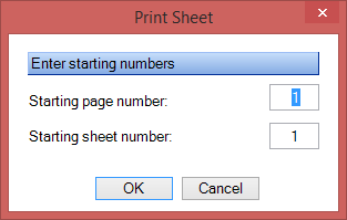 Print Sheet Dialog Box