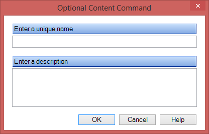 Optional Content Command Dialog Box