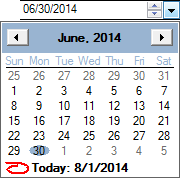 Assumption Date Control - Calendar