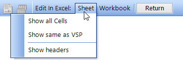 Edit in Excel Commands