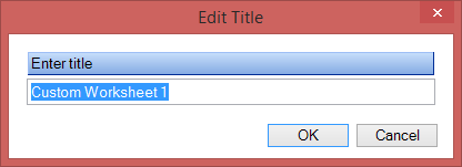 Edit Title Dialog Box