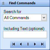 Find Commands Panel