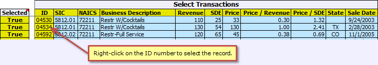 Locating a Transaction 1