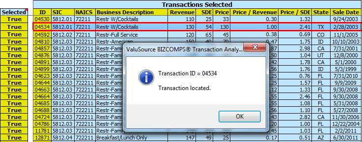 Locating a Transaction 3