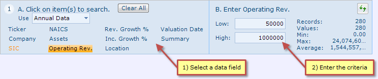 Guideline Search Criteria