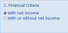 IRS Financial Criteria